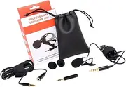 ibasenice Compact Recording Tool Lapel Mic Clip Metal Mic for Laptop Desktop Streaming