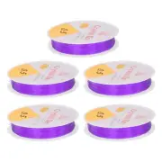 5pcs 0.5mm Elastic String Craft DIY Making Stretchy Cord Thread TPU, Purple