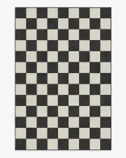 185' x 275' | Machine Washable Runner Rug | Kid & Pet Friendly | Indoor Rug | Jaque Checkered Black Rug | Ruggable