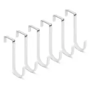Over The Door Hook - 6 Pack Single Hooks Hanger Metal for Hanging Towel Coats...
