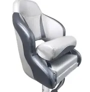 Boat Seat Admiral Flip Up Bucket Seat Dark Grey & Light Grey Carbon Fibre Look