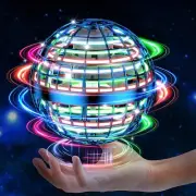 Flying Orb Ball Toy with LED Lights Indoor Outdoor Fidget Drone for Kids
