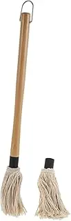 Abaodam 1Set Basting Mop with Removable Brush Heads Handle BBQ Mop for Grilling Durable Oil Brush for Barbecue BBQ Utensil for Meat and Steak Cooking