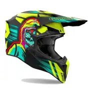 Wraaap Cyber Yellow Matt Offroad Helmet