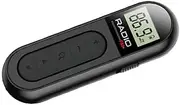 Radio Mini Pocket Pocket FM Radio Radio Receiver Mini Pocket FM FM Radio Portable Headphones Display LCD, Black