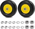 9X3.50-4" Flat Free Tire and Wheel Lawnmower Tire,Front Zero Turn Mower/Garden T