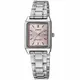 CASIO / LTP-V007D-4E / 卡西歐 簡約優雅 時尚方形 不鏽鋼手錶 粉色 22mm