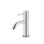 MEIR Piccola Round Basin Mixer Curved Spout - Single Lever - Chrome