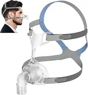 Universal Nasal CPAP Masks, Silicone Soft Sealing Nose Masks with Headgear, Frame, Elbow and Nasal Cushion, Upgrade Reusable CPAP Supplies Cover Nose, Standard Universal