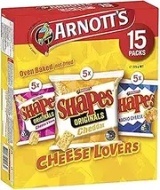Arnott's Shapes Cheeselovers Variety Multipack 15 Pack 375g