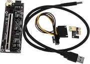 TEHAUX Riser Card Extension Cable Powered GPU Adapter for High Speed Connectivity Versatile Compatibility with Multiple Interface Devices for Enhanced Data Transfer Computing Tasks