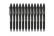 Pilot Frixion Clicker Retractable Erasable Gel Ink Pen 1.0mm Black Box 12