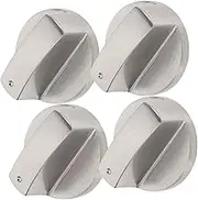 GOOHOCHY Replacement Gas Cooktop Knobs 4 Pack Stainless Steel Stove Control Knobs for Range Hob Oven