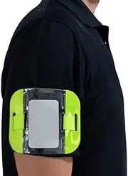Armband ID Card Badge Holders License Security ID Badge High Visibility Arm Band for Work Pass(Pack of 2, Yellow)