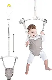 Creative Baby Door Jumper Set - Adjustable Toddler Baby Bouncer Baby Toys Baby Walker Swing (Gray)