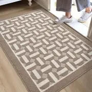 DEXI Front Door Mat 32x48 Washable Entrance Doormat with Non Slip Backing Low...