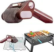 Bristle-Free Spinning Grill Brush - Cordless, Rechargeable with LED Light, 304 Stainless Steel Power Cleaner, 350 RPM for Outdoor BBQ Grill & Kitchen(No Bristles, No Preheating)