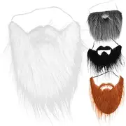 DIY Gnome Beards 4pcs Dwarf Old Man Beards for Cosplay Costumes Stage Props Parties