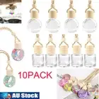 10pcs Car Hanging Diffuser Air Freshener Perfume Empty Glass Bottle Ornament Dec