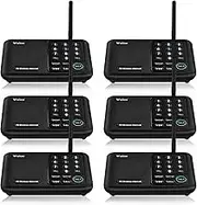 Wuloo Intercoms Wireless for Home 5280 Feet Range 10 Channel 3 Code, Wireless Intercom System for Home House Business Office, Room to Room Intercom, Home Communication System (6 Packs, Black)