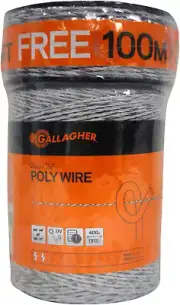 Gallagher Electric Fence Poly Wire | Bonus Pack - 1312 Ft Plus Free 328 Ft Roll
