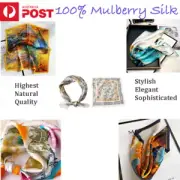 100% Mulberry Silk Scarves Graffiti Mulberry Silk Square Scarf Luxury Xmas Gifts