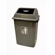 Garbage Plastic Rubbish Waste Bin 40L Office Kitchen Home Grey