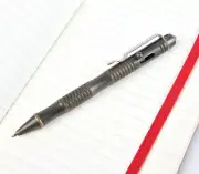 EDC Brass Retro Black Pocket Ball Pen Business Signature Pen Outdoor Record Pen