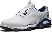 [FootJoy] Men's Tour Alpha Golf Shoe, White/Navy/Lime, 8