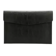 13.3 Inch Laptop Sleeve - Litchi Pattern Pu Leather - Black