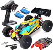 1:12 Scale All Terrain Off-Road RC Car with Extra Shell, 40KM/H High Speed 4WD Truck for Adults Boys, Aluminium Alloy Chassis, 2.4 GHz Remote Control, Waterproof Racing Vehicle, Rechargeable Batteries