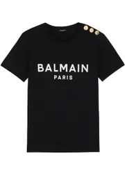 Balmain Logo-print Cotton T-shirt - Black And White - L L