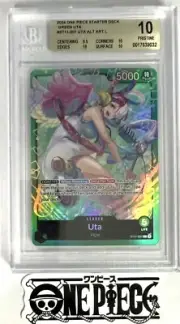 BGS 10 One Piece ST11-001 L Uta Alt Art Foil - English - Green Uta - Graded -TCG