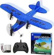 Henakmsl 2.4GHz RC Plane 2CH Remote Controlled Airplane, RTF for Beginners, Children and Adults, Toy with USB Charge, Blue