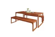 Trinity 8 Seater Outdoor Timber Bench Dining Set - Natural
