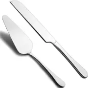 2PC Premium Cake Knife and Server Set Stainless Steel Cake Cutting Set