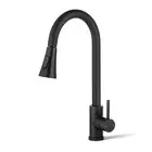 ACA 2 Modes Black Pull Out Kitchen Mixer Tap Laundry Sink Swivel Spout Faucet
