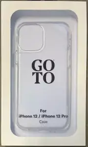 GoTo Phone Case Apple iPhone 12/12 Pro, Clear Bumper, Durable Drop Protection
