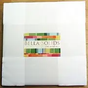 Moda BELLA SOLIDS WHITE 25cm Layer Cake Fabric Squares 9900LC-98