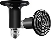Bonlux 2 Pack Ceramic Heat Lamp,100W Ceramic Heat Emitter Bulb,E27 Reptile Heat Lamp Bulb,Infrared Ceramic Heat Emitter No Light Brooder Coop Pet Heater,for Pet Terrarium Aquarium Chicks Tortoise