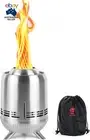 Tabletop Fire Pit, Stainless Steel Mini Outdoor Stove, Low Smoke Burning Portabl