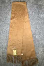 Alpaca Camargo Scarf Super Soft Alpaca Blend Brown Fringe Ends NEW!