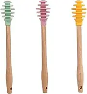 TIDTALEO 1Set Silicone Honey Dippers Honey Stirring Utensils for Syrups for Stain Resistant Non Abrasive Honey