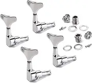 ibasenice Metal Bass Tuning Pegs Guitar Tuner Machine Heads 4r for Electric/acoustic Guitars