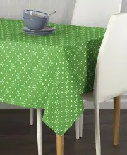 Light Green Snowflakes & Dots Tablecloths - Assorted Sizes!
