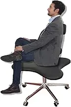 Ergonomic Office Chair with Backrest & 5 Wheels, Kneeling Chair Height Adjustable, Cross-Legged Chair for Home Worker/Yoga Lover/Meditation Fanaty