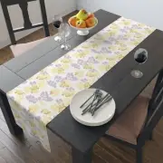 Floral Table Runner, Elegant Cotton Decor, Dining, Kitchen Table Spring Parties