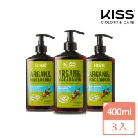 在飛比找momo購物網優惠-【KISS】以色列摩洛哥油B5洗髮精400ml*3入(摩洛哥
