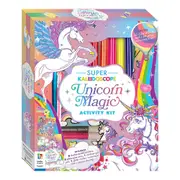 Kaleidoscope Super Unicorn Magic Art Activity Kit Kids Colouring Book 6y+