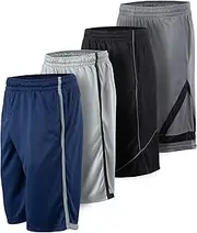 [Essential Elements] Athletic Shorts for Men - 4 Pack Men's Activewear Quick Dry Basketball Shorts - Workout, Gym, Running